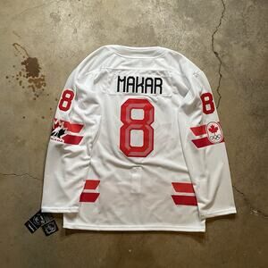 Cale Makar Team Canada 2026 Olympic White Jersey Mens Size L NEW